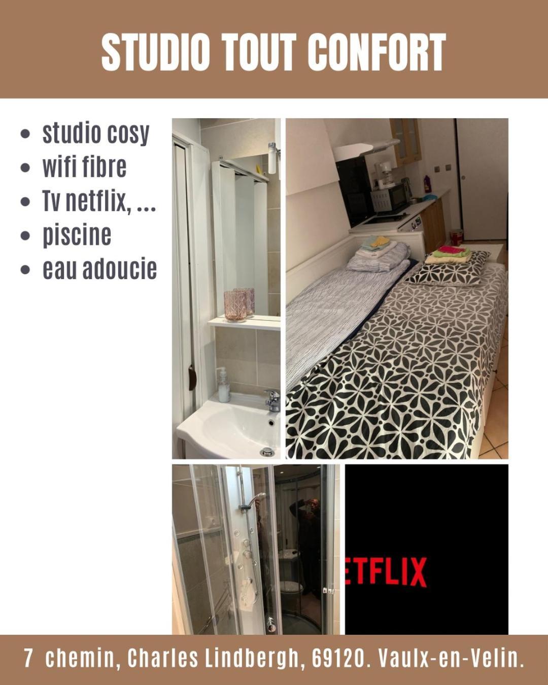 Joli Studio Tout Confort Avec Toutes Commodites Vaulx-en-Velin Dış mekan fotoğraf